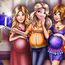 Princesses Pregnant Selfie