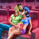 Dotted Girl Cinema Flirting