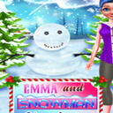 Emma And Snowman Christmas