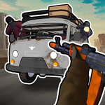 Road Chase. Shooter Realistic Guns